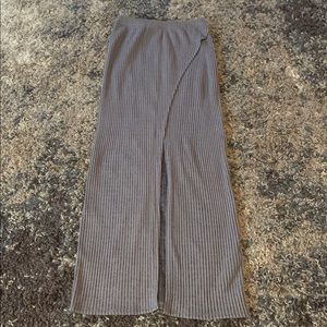 Lime n Chili Gray Ribbed Maxi Skirt